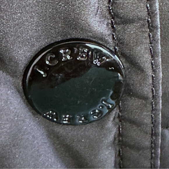 J. Crew Down Feather Hooded Puffer Jacket Black Warm Sherpa Lined Sz Small - Picture 5 of 13